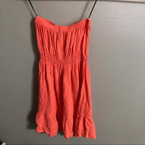 S|O|L|D❌Orange/coral tube dress size medium - Picture 5 of 5